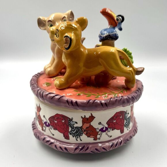 Walt Disney The Lion King Music Box Rare 1994 Collection Schmid Revolving Circle - Picture 2 of 9